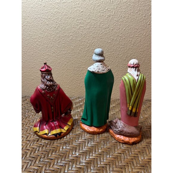 Vintage Holland Mold 1971 Hand-Painted Three Wise Men Nativity Figurines - Picture 5 of 7